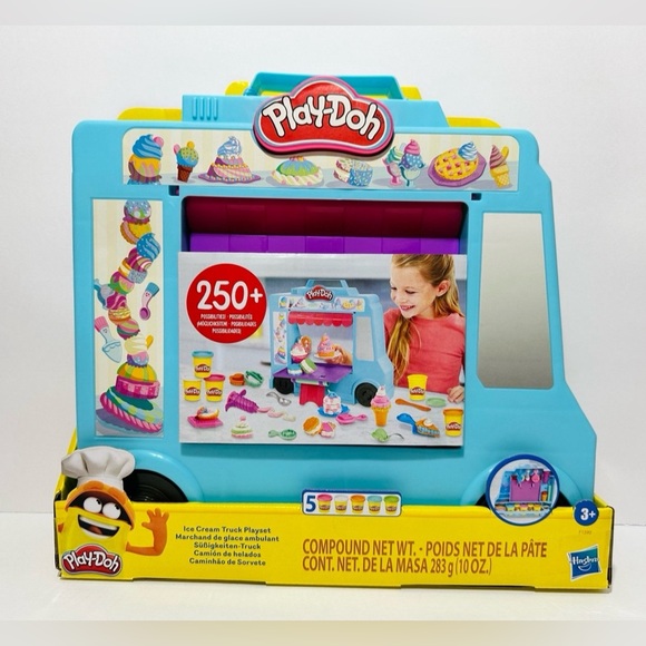 🆕 Play-Doh Ice Cream Truck Playset With 20 Tools & 5 Modeling Compound Colors - Picture 7 of 7